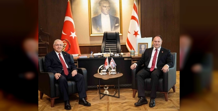 KKTC Meclis Başkanı Öztürkler, Milli Savunma Bakanı Güler ile Kıbrıs temaslarını görüştü