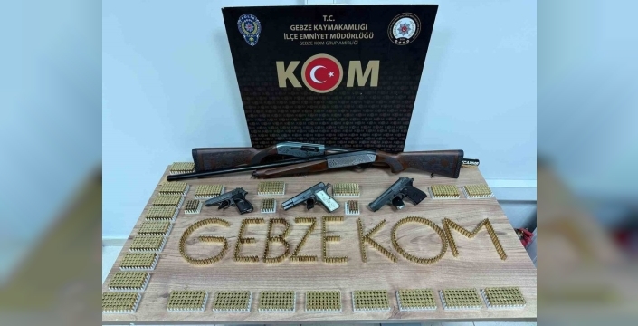 Kocaeli'de büyük operasyon: Bin 513 fişek ve silahlar ele geçirildi