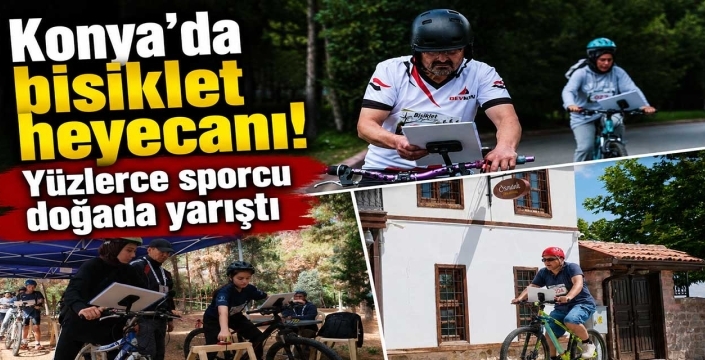 Konya'da bisiklet heyecanı! Yüzlerce sporcu doğada yarıştı