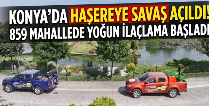 Konya'da haşereye savaş açıldı! 859 mahallede yoğun ilaçlama başladı
