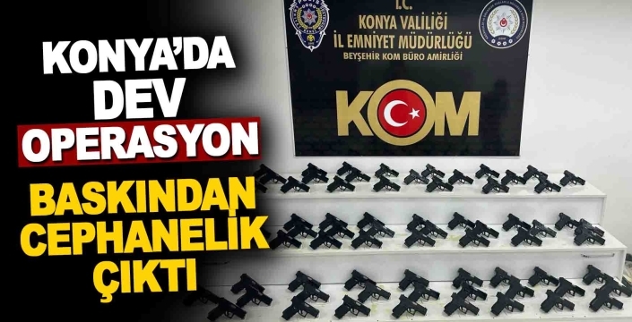 Konya’da nefes kesen operasyon: Baskından cephanelik çıktı