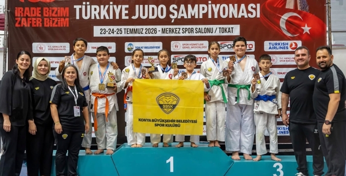 Konya'nın minik judocuları Türkiye'yi salladı! Şampiyonadan 8 madalyayla döndüler