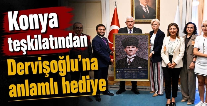 Konya teşkilatından Dervişoğlu'na anlamlı hediye