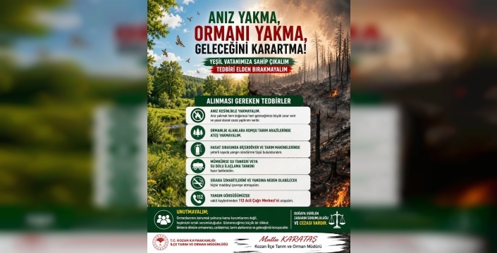 Kozan'dan anız yangınlarına karşı kritik uyarı