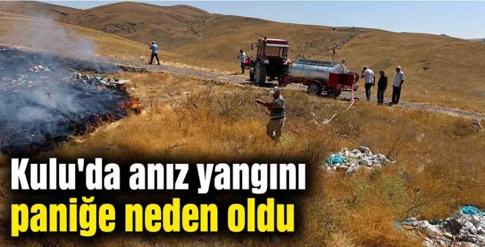 Kulu'da anız yangını paniğe neden oldu