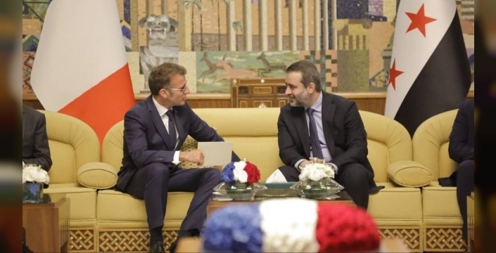 Macron, Suriye'ye resmi ziyaret gerçekleştirdi