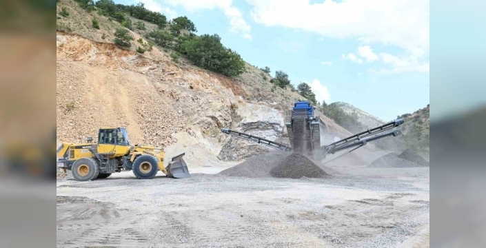 Malatya'da mobil konkasörler sayesinde hem üretim hem de hızda çığır açıldı