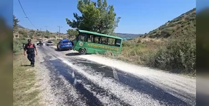 Manavgat'ta safari aracı kaydı: İki kişi yaralandı