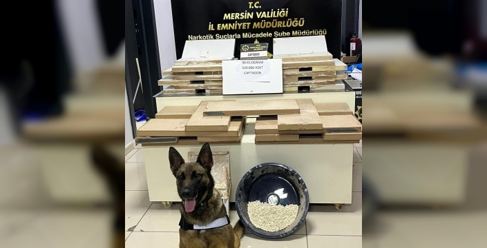 Mersin'de gizli operasyon: 520 bin uyuşturucu hap ele geçirildi