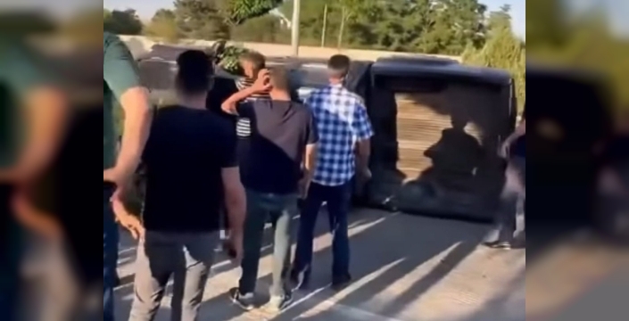 Muş'ta özel idare aracı takla attı, 1 kişi yaralandı