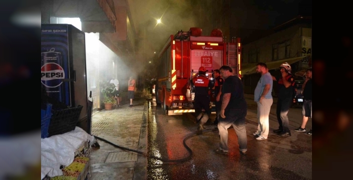 Ordu'da fındık kabuğu yangını fırını dumana boğdu