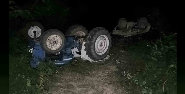 Ormanda fasulye çomağı toplarken traktör kazasında hayatını kaybetti