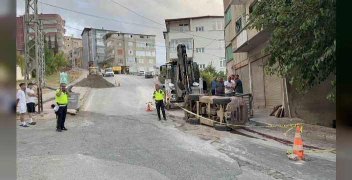 Samsun'da forklift devrildi: 1 ağır yaralı