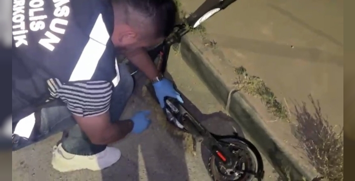 Samsun'da uyuşturucu operasyonu: Elektrikli scooter'da 260 gram uyuşturucu ele geçirildi
