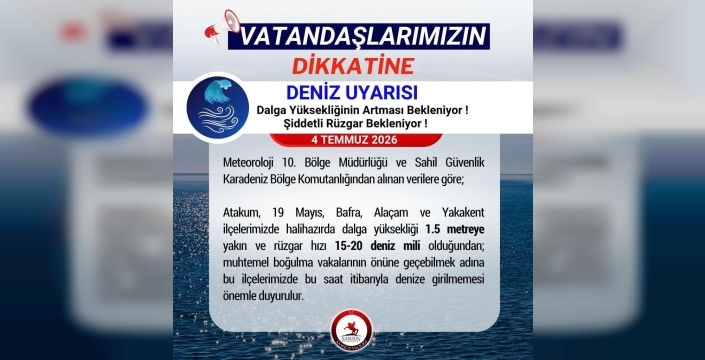 Samsun kıyılarında tehlike çanları: Denize girmek yasaklandı