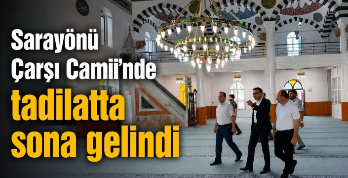 Sarayönü Çarşı Camii'nde tadilatta sona gelindi