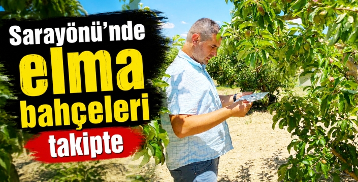 Sarayönü’nde elma bahçeleri takipte!