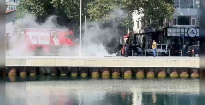 Sarıyer'de yer altından yükselen alevler, paniğe yol açtı: Kahraman vatandaş ilk müdahaleyi yaptı
