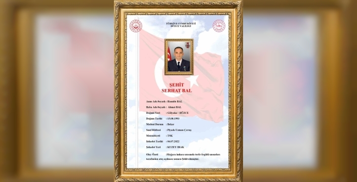Şehit Piyade Uzman Çavuş Serhat Bal, şehadetinin yıl dönümünde kabri başında dualarla anıldı