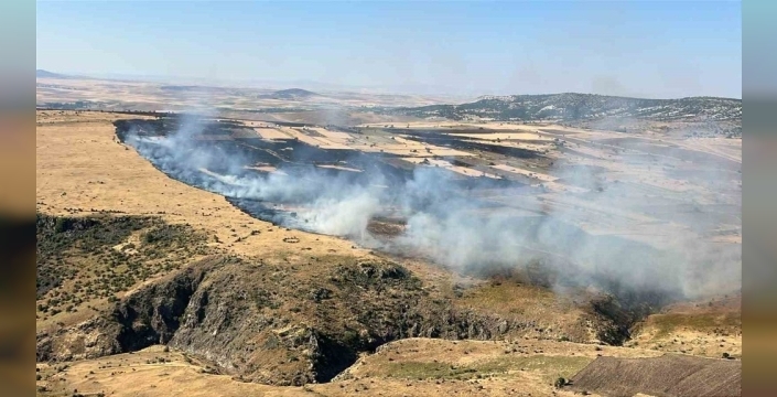 Seyitgazi'deki yangına havadan ve karadan müdahale tüm hızıyla sürüyor