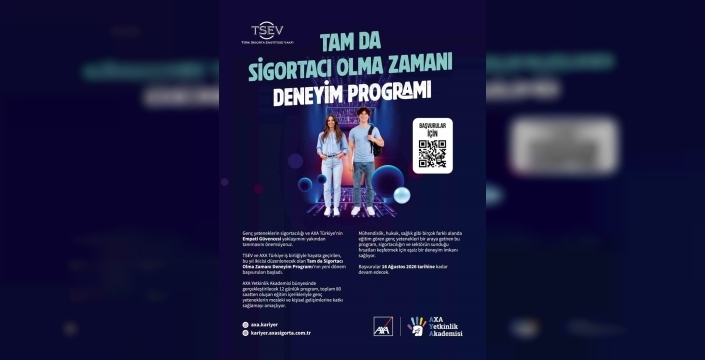Sigortacılık kariyerine adım atmak için fırsat: AXA Türkiye ve TSEV'den yeni program