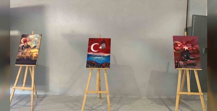 Sinop’ta 'İrade bizim, zafer bizim' resim sergisi açıldı