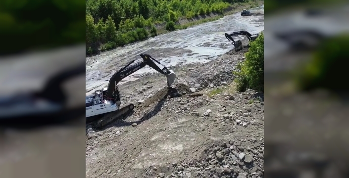 Sinop'ta sel riskine karşı dere ıslahı çalışmaları hızla sürüyor