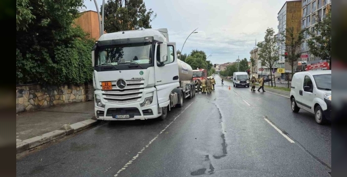 Sultangazi'de tankerden çıkan basınçlı hava paniği