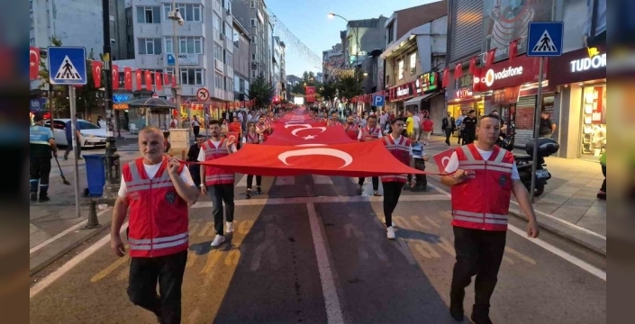 Tekirdağ'da 15 Temmuz ruhu: Kortej yürüyüşüyle demokrasiye bağlılık vurgusu