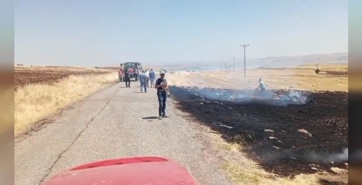 Tunceli'de köylüler yangını ekili arazilere ulaşmadan kontrol altına aldı