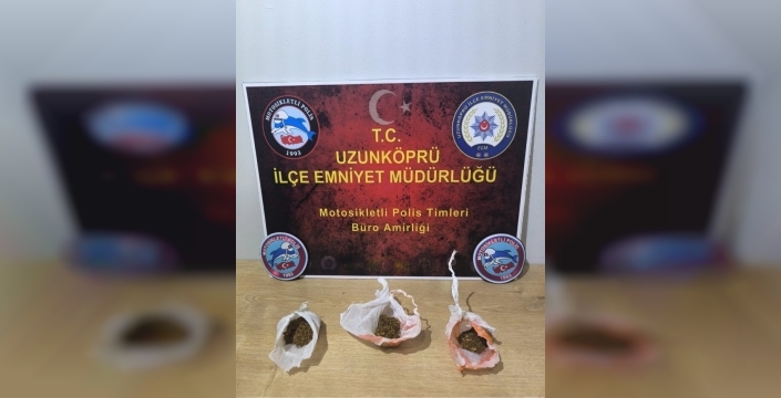 Uzunköprü'de uyuşturucu operasyonu: İki şüpheliye işlem yapıldı