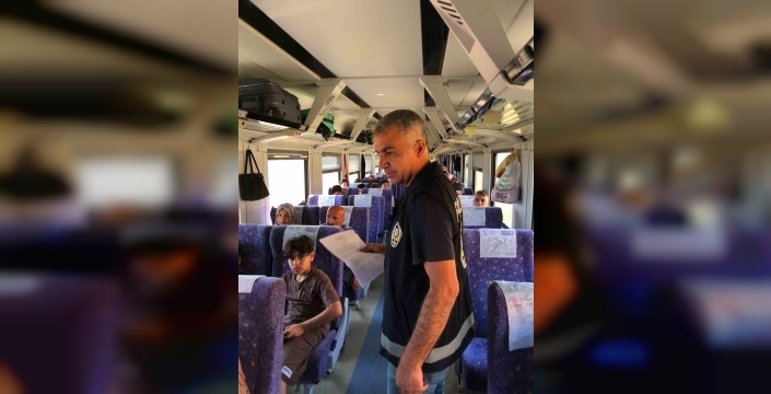 Yerköy'de Doğu Ekspresi'nde güvenlik denetimi: 81 yolcu sorgulandı